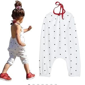 Adorable Poka Dot Backless  Romper